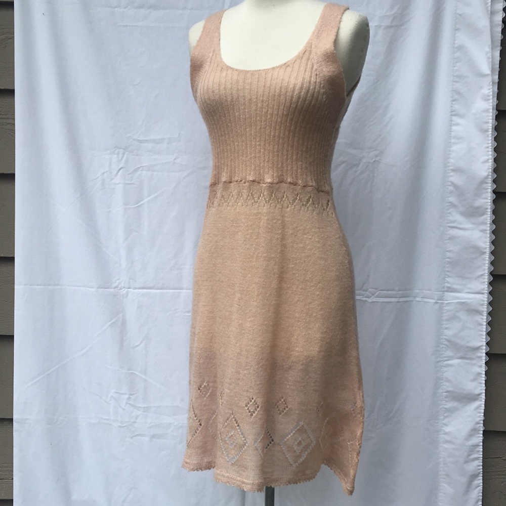 Ramie Mohair Knit Blush Dress